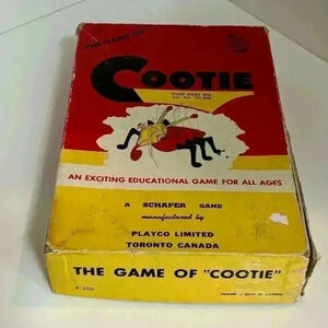 Awesome 40s kid’s game Cootie by  Schaper for Playco. Made in Canada